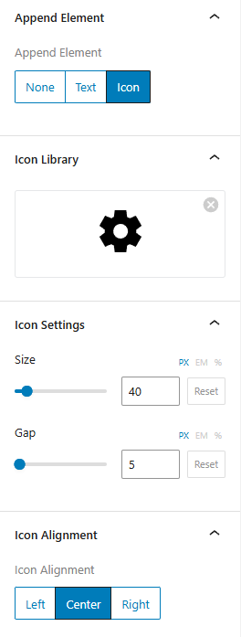 CM  Separator Append Icon