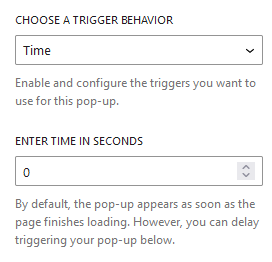 Popup Trigger Time