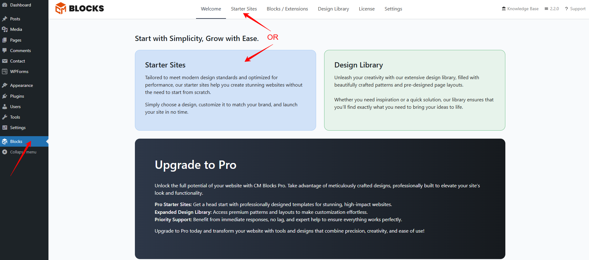 Starter Sites Navigate