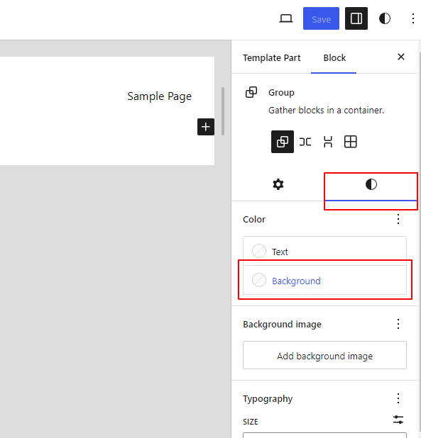 Select Style Tab And Add Background